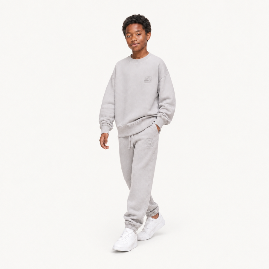 Boys' Calor coordinated gray sweatshirt and sweatpants