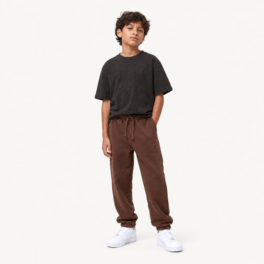 Boys’ Futurum T-Shirt in Black — full-body youth studio view