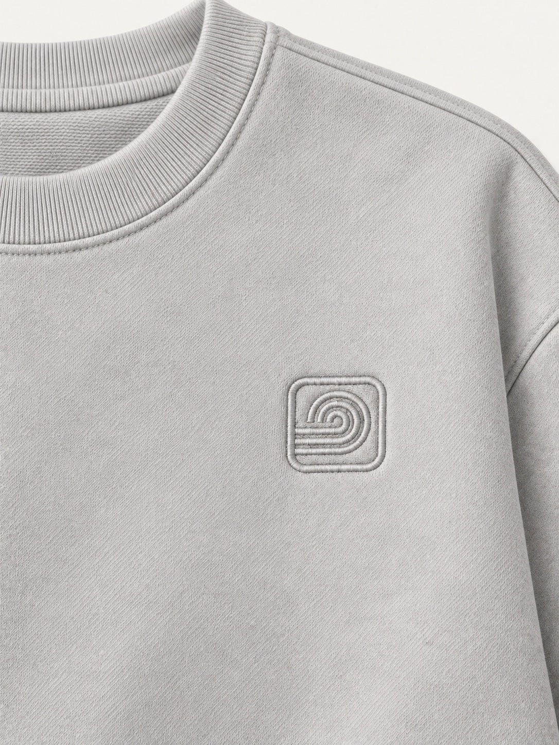 Infinitum Cloud Gray sweatshirt — embroidery