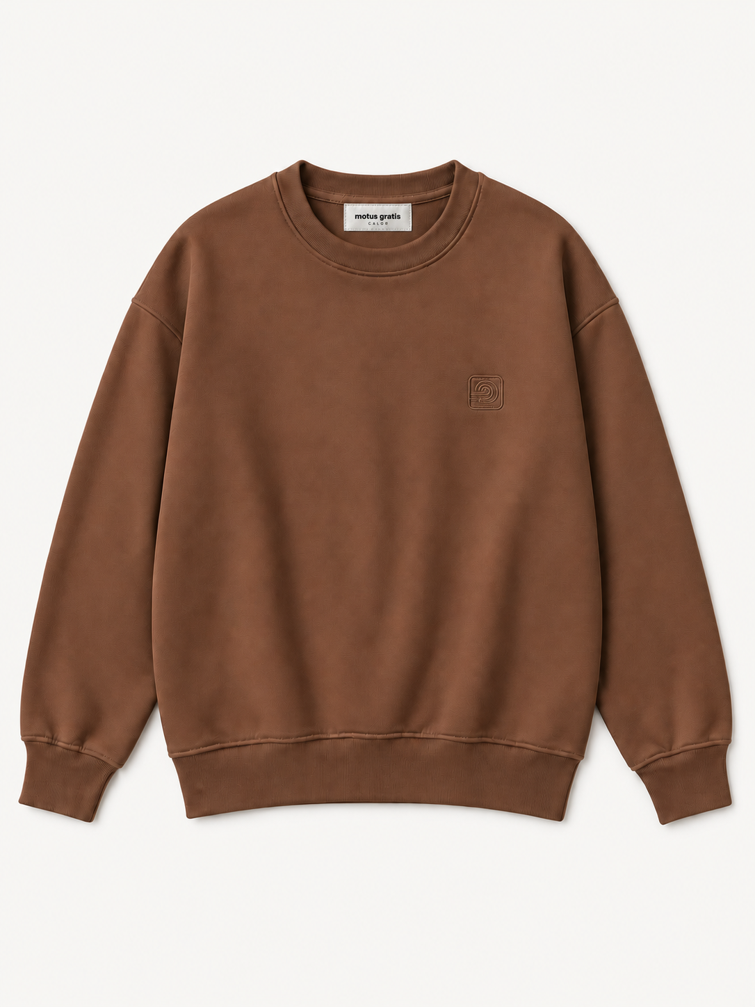 Brown Calor sweatshirt — Boys and girls · Calor neck label