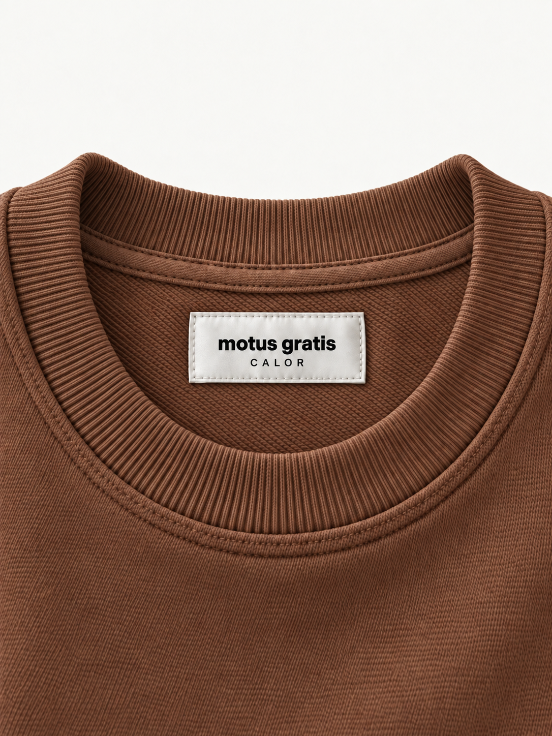 Brown Calor neck label — Boys and girls · open image for full-resolution detail