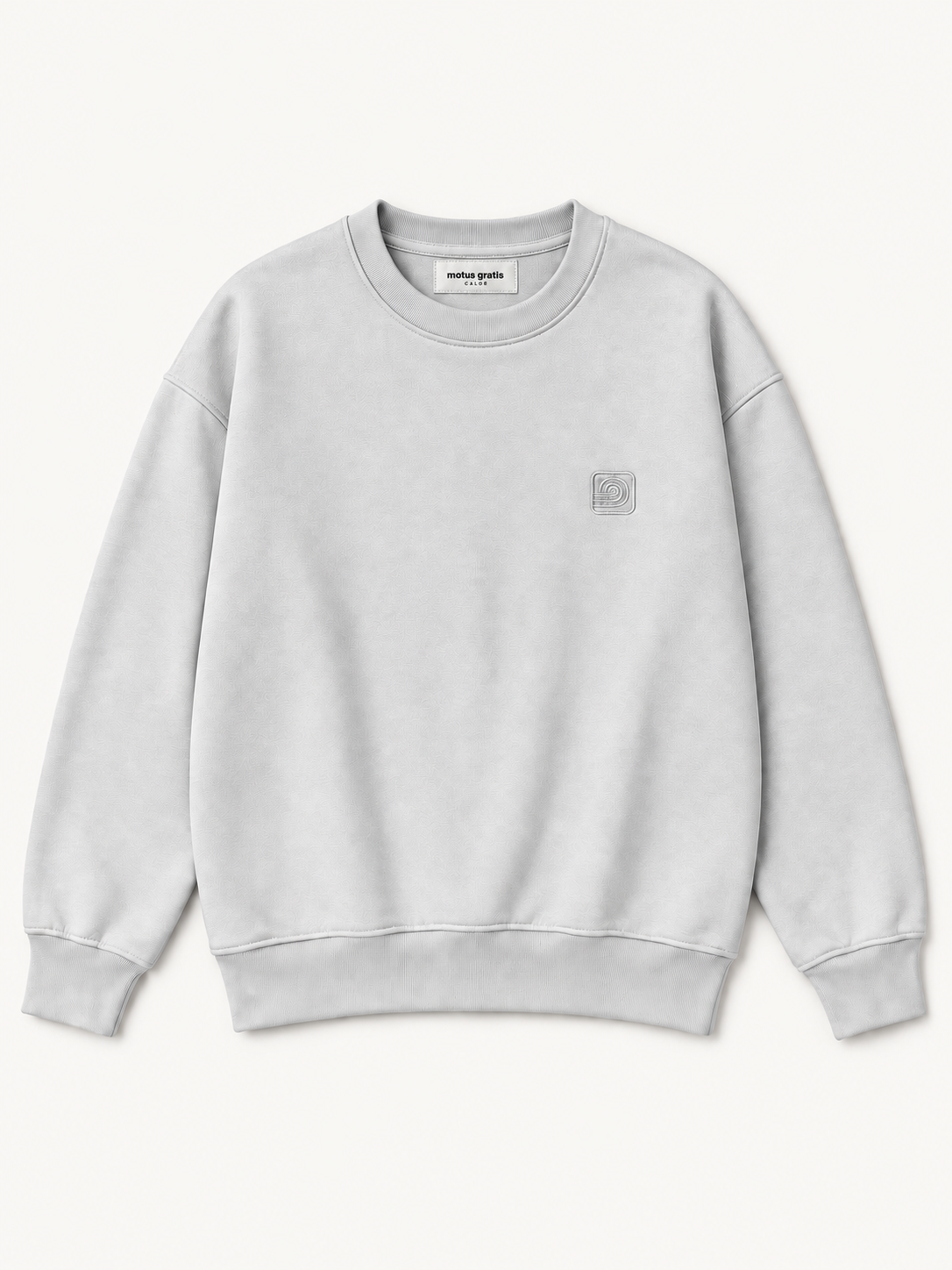 Calor gray sweatshirt — product front with Calor neck label