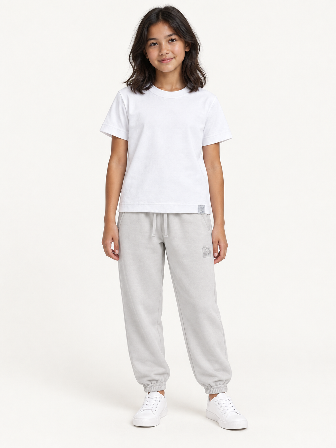Girls Tshirt White Model — T-shirt · fashion model