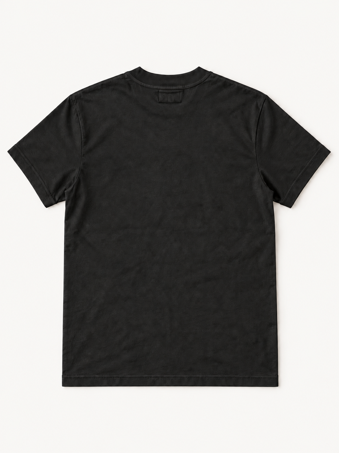 Black Moderni unisex T-shirt back view, reconstructed from the white version
