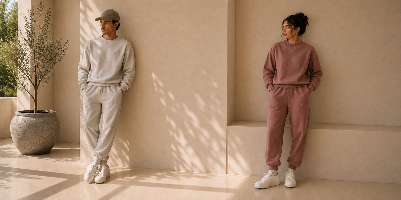 Motus Gratis models in performance outerwear, desktop homepage hero