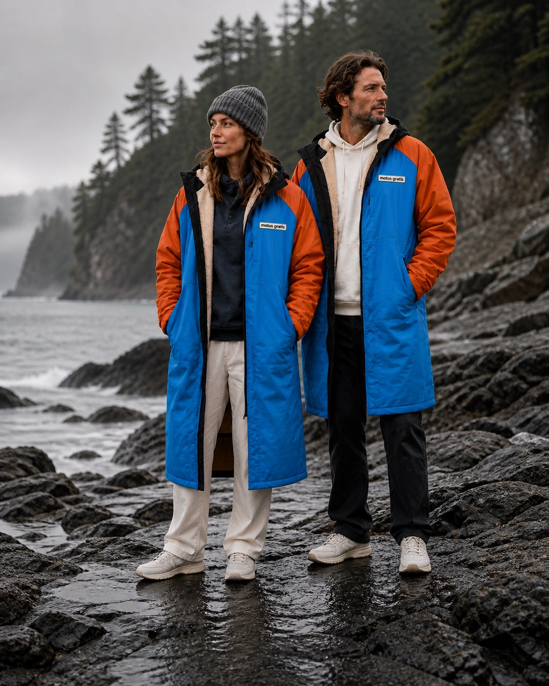 Motus Gratis TOGHA changing robes on the Canadian coast, mobile homepage hero
