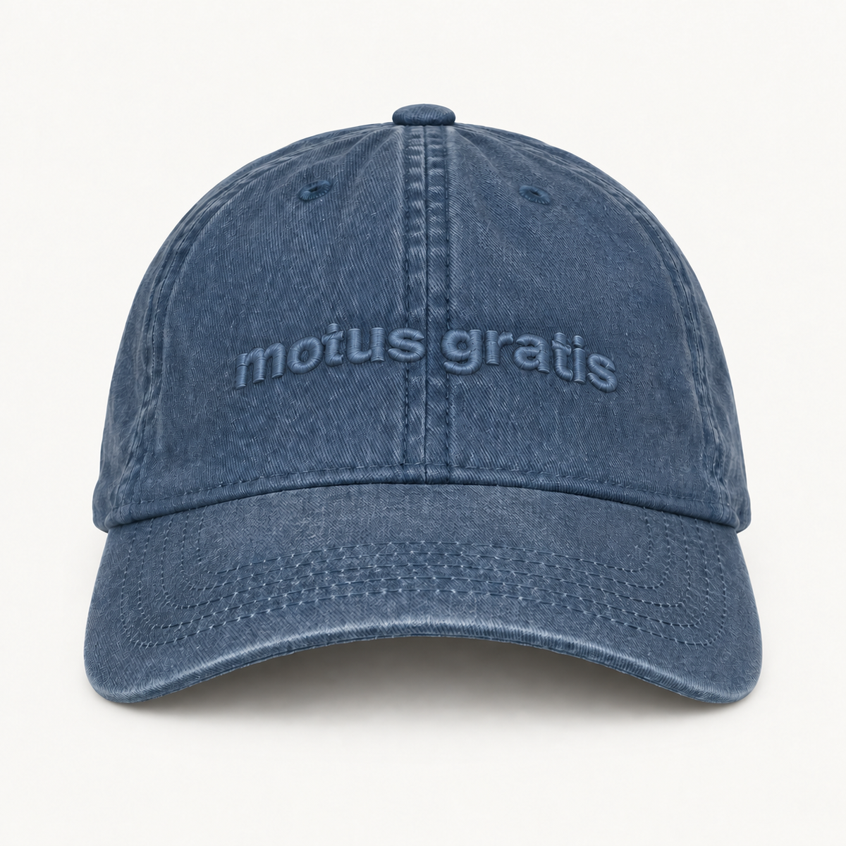 Vita cap - Blue on Blue - front product view