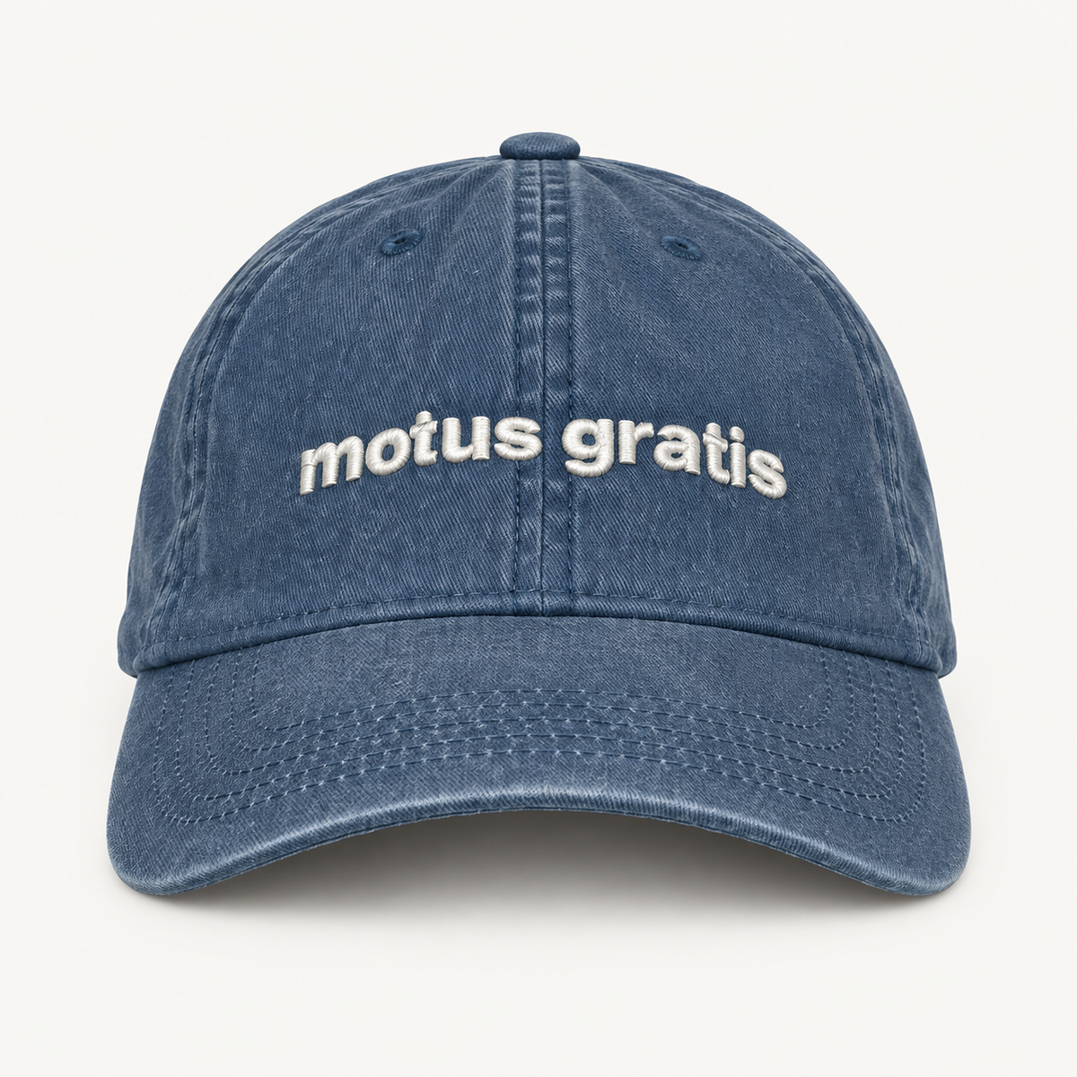 Vita cap - White on Blue - front product view